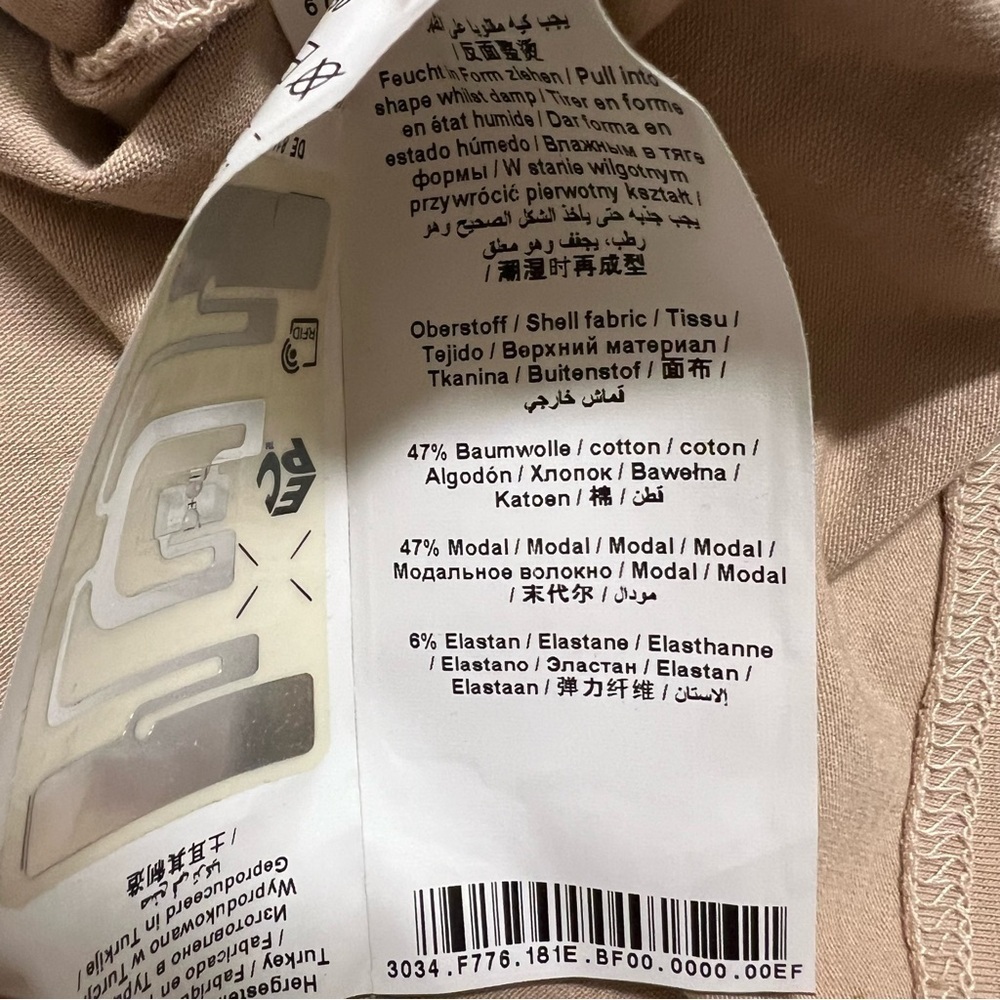 Gerry Weber Vintage Long Sleeves Round Neck Embroidered Front Top Shirt Tan L - Picture 10 of 12